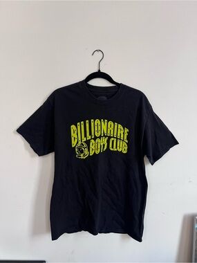 Billionaire Boys Club Black Tee with Neon Lime Graphic